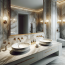 Lavabos con efecto mármol: Elegancia atemporal en tu baño.