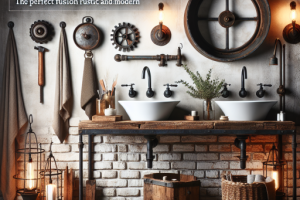 Lavabos para baños de estilo industrial: La fusión perfecta entre lo rústico y lo moderno.